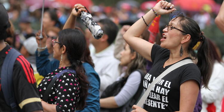Marcha de maestros.