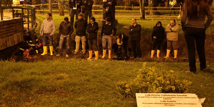 Hacia las 4:00 de la mañana del 28 de abril de 2014 inició la recreación de cómo el primer grupo de bomberos de Bogotá realizó la primera búsqueda del cuerpo de Luis Andrés Colmenares en el caño el Virrey, en Bogotá, en hechos que ocurrieron el 31 de octubre de 2010.