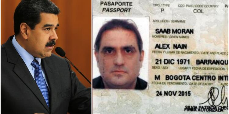 Nicolás Maduro, presidente de Venezuela, y el documento del colombiano Alex Saab