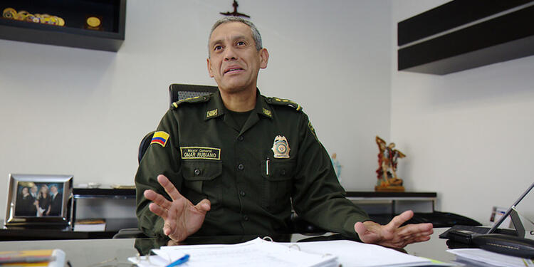 El mayor general Ómar Rubiano Castro, director de seguridad ciudadana de la Policía Nacional