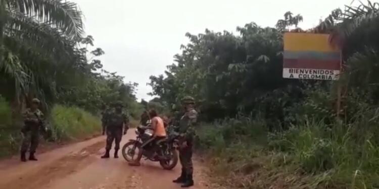 Control militar en la zona de frontera entre Colombia y Venezuela en Norte de Santander