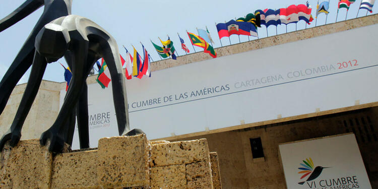 VI Cumbre de las Américas se celebró en abril de 2012 en Cartagena. VI Cumbre de las Américas se celebró en abril de 2012 en Cartagena.