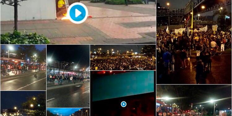 Los desmanes en la ciudad de Bogotá durante las protestas estudiantiles