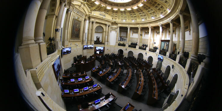 Congreso de la República - instalación En el Congreso la ministra ha liderado varios proyectos de ley y reformas constitucionales.
