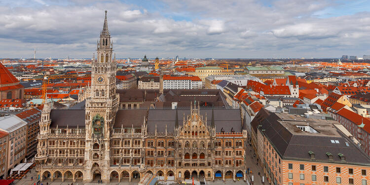 El Town Hall Marienplatz de Múnich, en Alemania