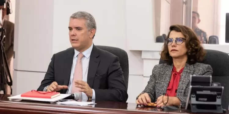 Presidente Iván Duque y la ministra del Interior Nancy Patricia Gutiérrez
