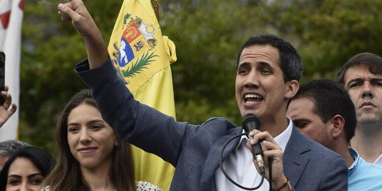 Juan Guaidó en un acto público
