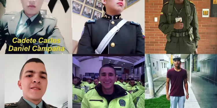 Víctimas del atentado en Bogotá