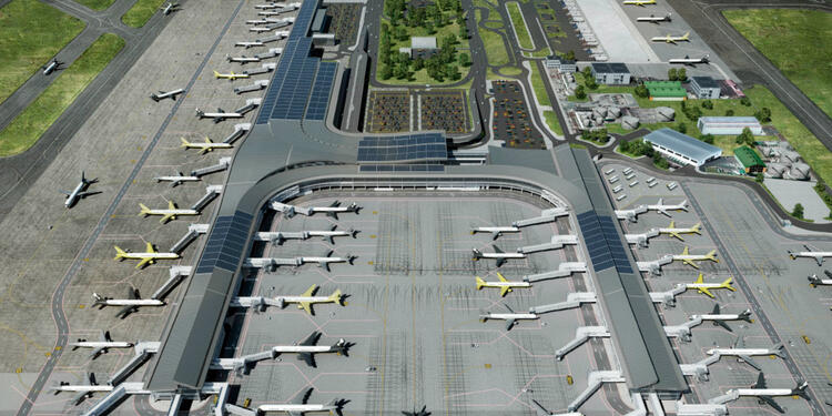 Los páneles solares que estarán en el Aeropuerto Internacional El Dorado