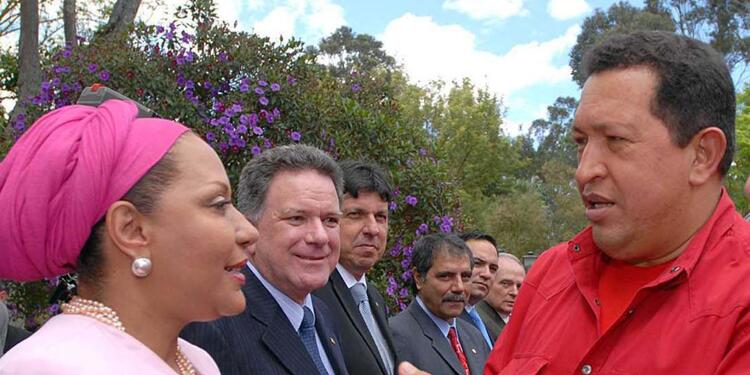 Piedad Córdoba y Hugo Chávez