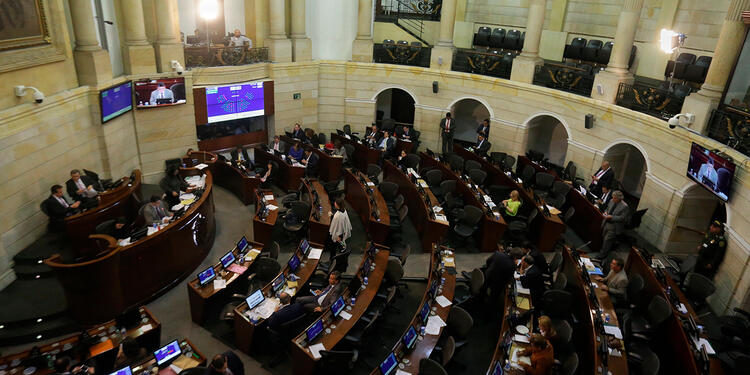 El Congreso de la República, en Bogotá