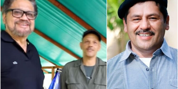 Alias Iván Márquez, El Paisa y Romaña, integrantes de la extinta Farc