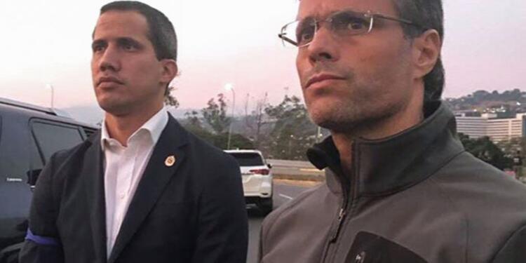 Leopoldo López y Juan Guaidó, líderes de la oposición venezolana