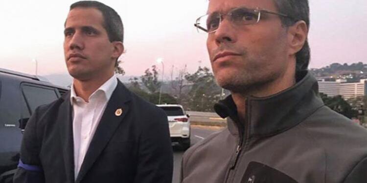 Leopoldo López y Juan Guaidó, líderes de la oposición venezolana