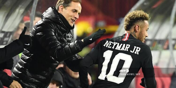 Thomas Tuchel y Neymar JR - PSG
