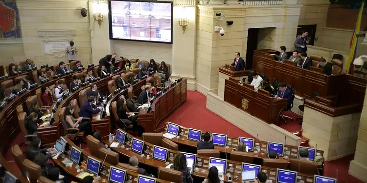 El Congreso de la República, en Bogotá