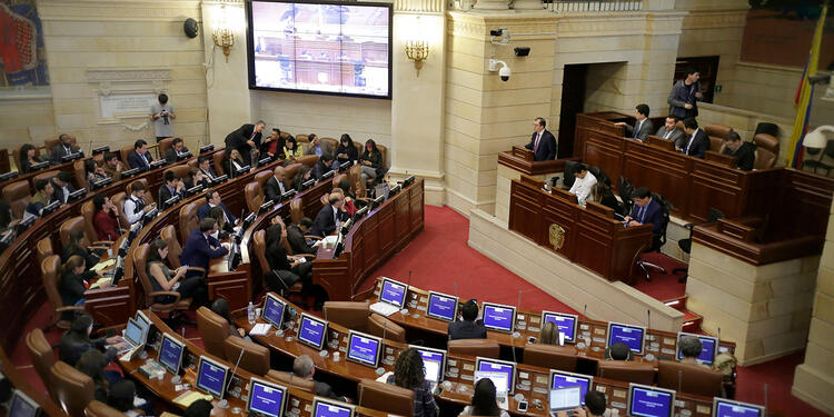 El Congreso de la República, en Bogotá
