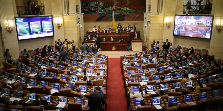El Congreso de la República, en Bogotá