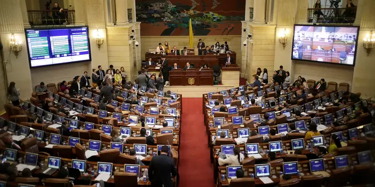 El Congreso de la República, en Bogotá