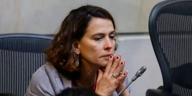 Nancy Patricia Gutiérrez, exministra del Interior, en el Senado de la República, en Bogotá