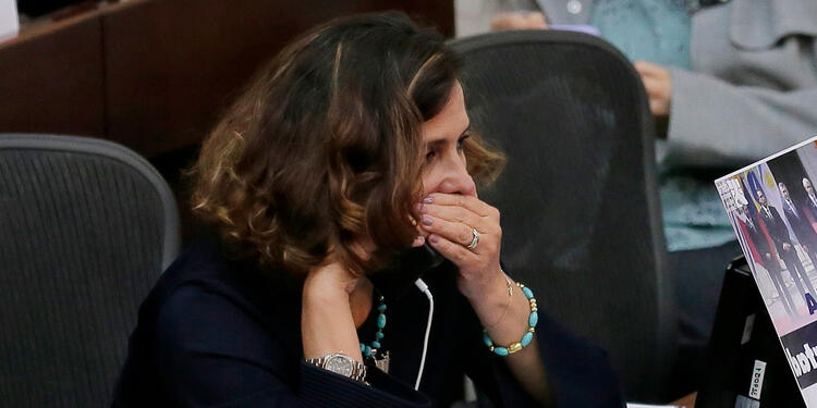 Nancy Patricia Gutiérrez, ministra del Interior, en el Congreso de la República