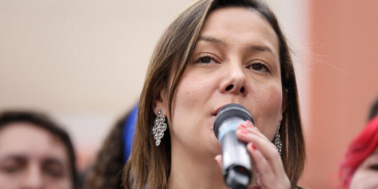 Ángela Garzón, excandidata a la Alcaldía de Bogotá Ángela Garzón, excandidata a la Alcaldía de Bogotá