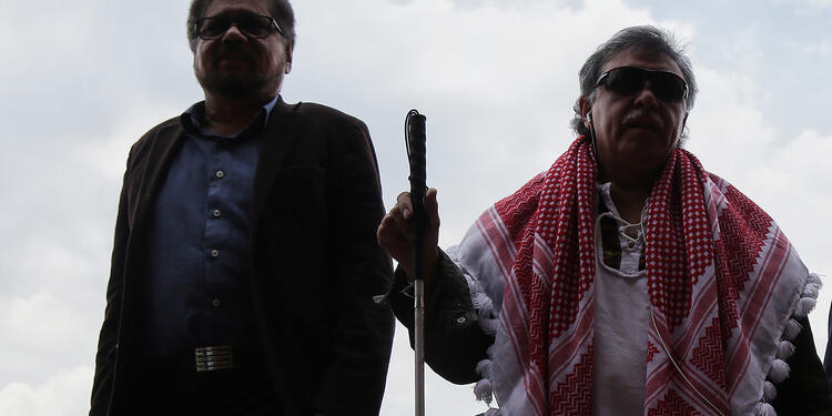 Iván Márquez y Jesús Santrich, integrantes del partido Farc