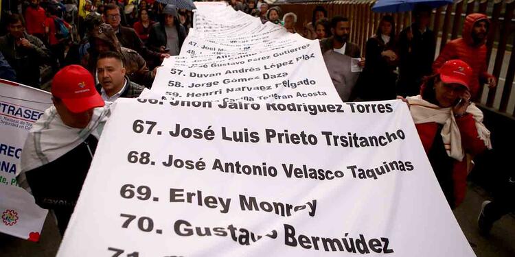 Marcha en pro de los líderes sociales