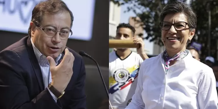 Claudia López y Gustavo Petro