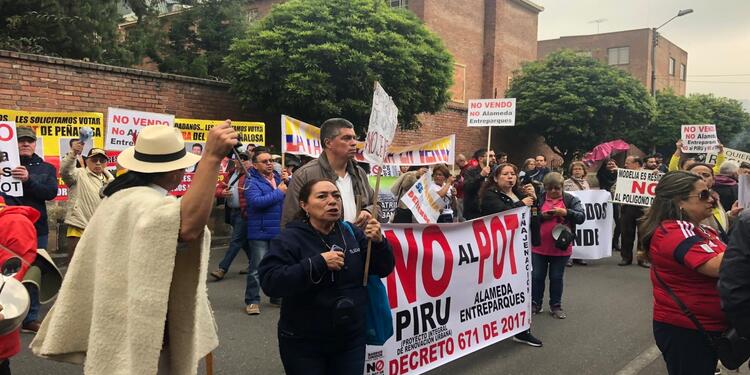 Manifestación contra el POT