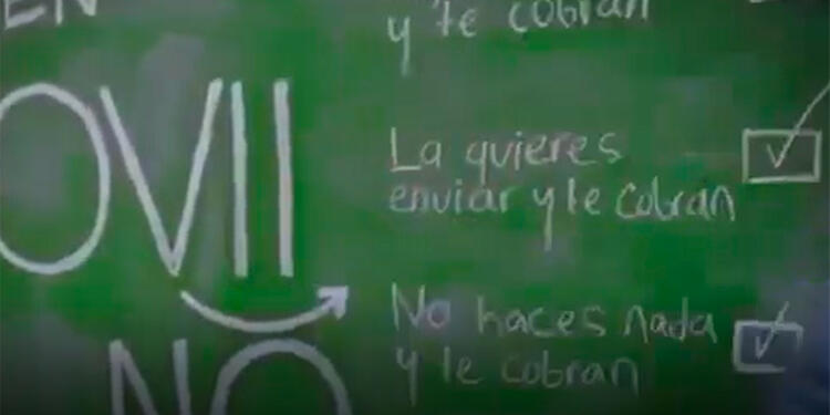 Imagen del comercial de Movii que no fue visto en TV