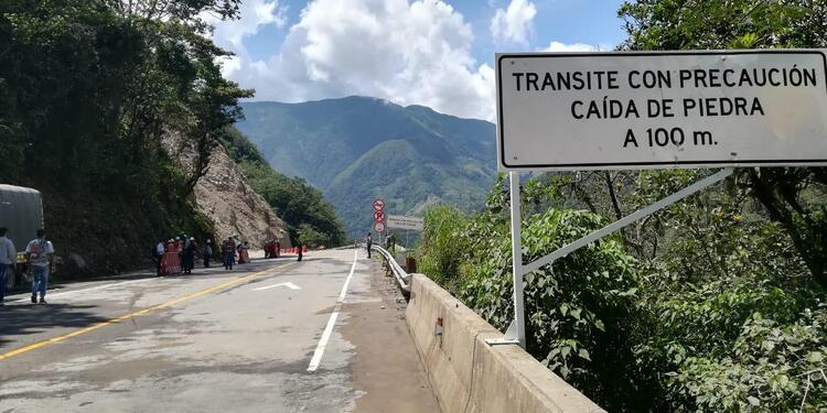 Vía al Llano en el kilómetro 58