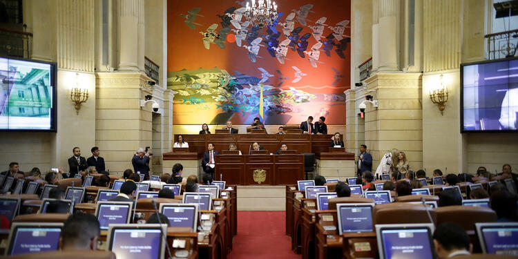 El Congreso de la República, en Bogotá