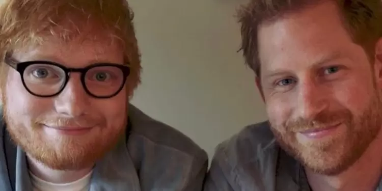 El príncipe Harry y el cantante Ed Sheeran