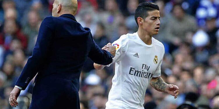 James Rodríguez y Zidane