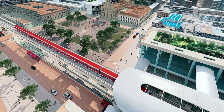 Un render del Metro de Bogotá