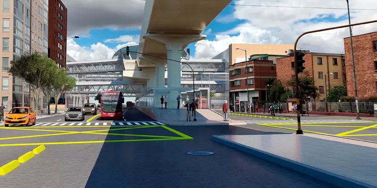 Un render del Metro de Bogotá