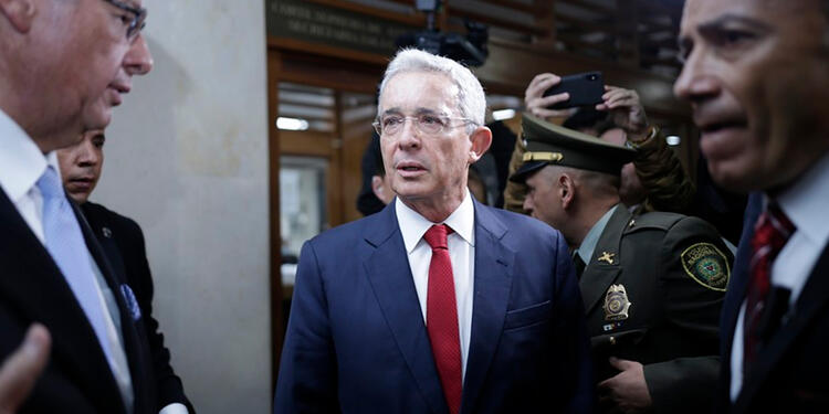El expresidente Álvaro Uribe Vélez en la Corte Suprema de Justicia