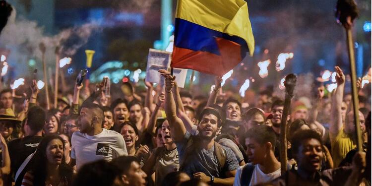 Manifestaciones y marchas en Bogotá en medio del paro nacional.