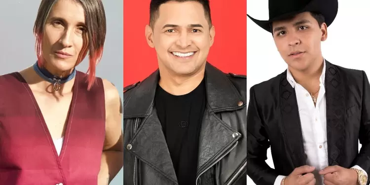 Andrea Echeverri, Jorge Celedón y Christian Nodal Andrea Echeverri, Jorge Celedón y Christian Nodal