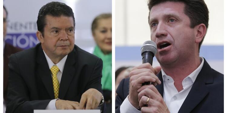 Julio Roberto Gómez, de la CGT y Diego Molano