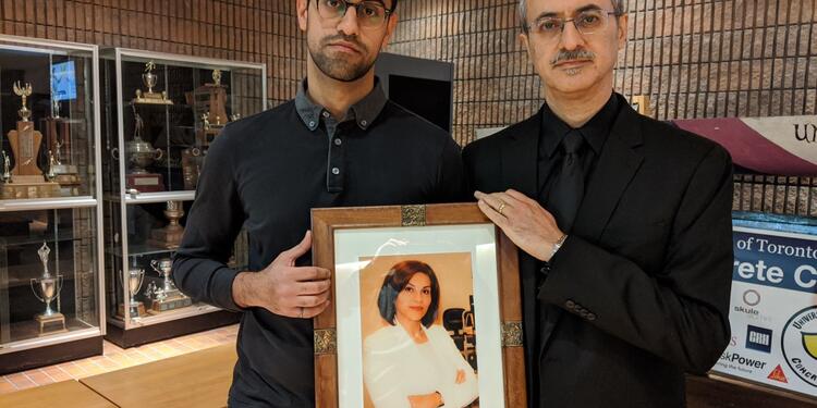 Amirali Alavi, estudiante irano-canadiense que perdió a su madre en el avión derribado por Irán.