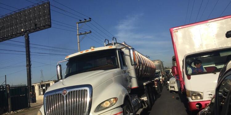 Protesta de camioneros en Bogotá