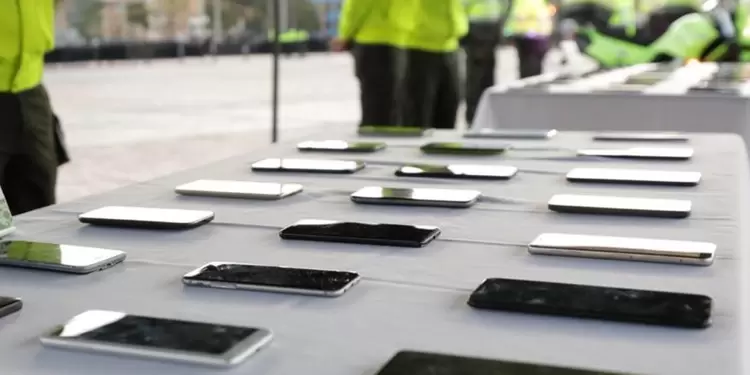 Más de 100 celulares robados en Bogotá