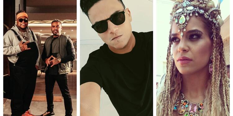 Silvestre Dangond junto a Zion y Lennox y Giselle Lacouture Pacini