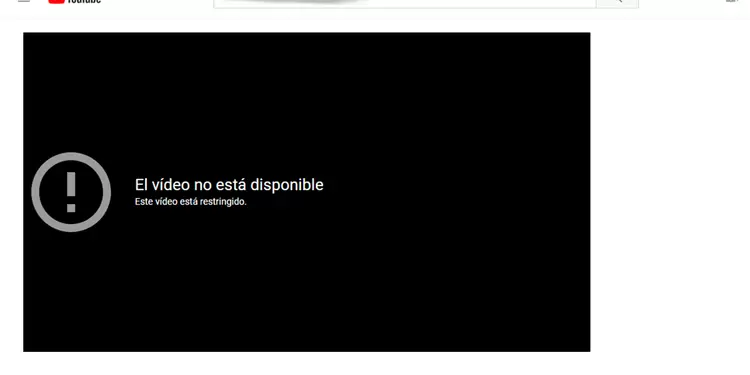 Video no disponible en Youtube