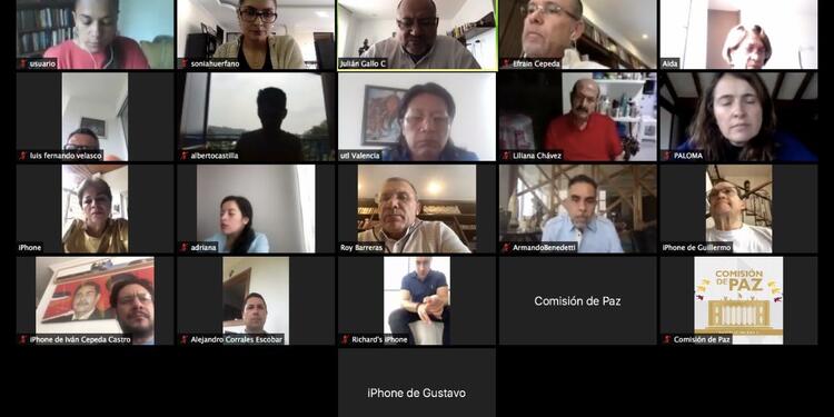 Comisión de Paz sesiones virtuales