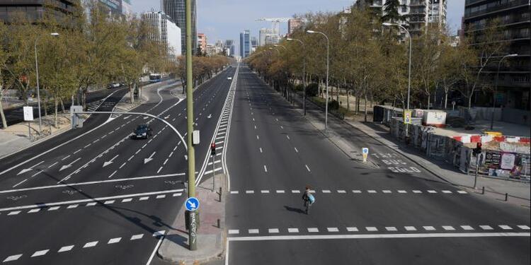 Las calles de Madrid lucen desocupadas