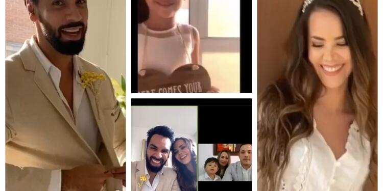 Matrimonio virtual de Laura de León y Salomón Bustamante