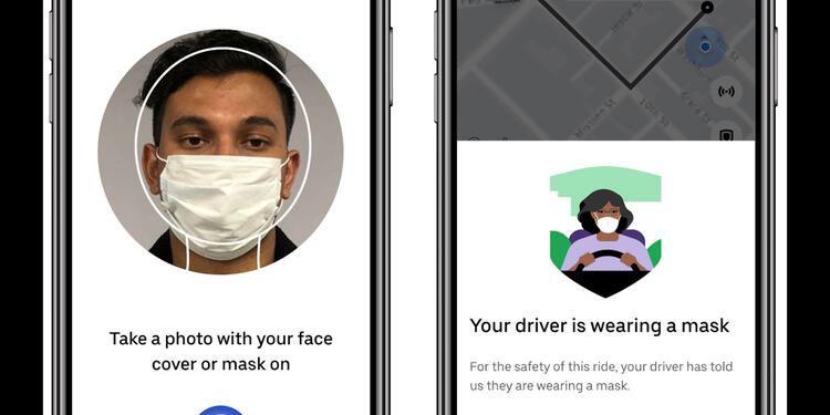 Uber lanza sistema de verificación con tababocas